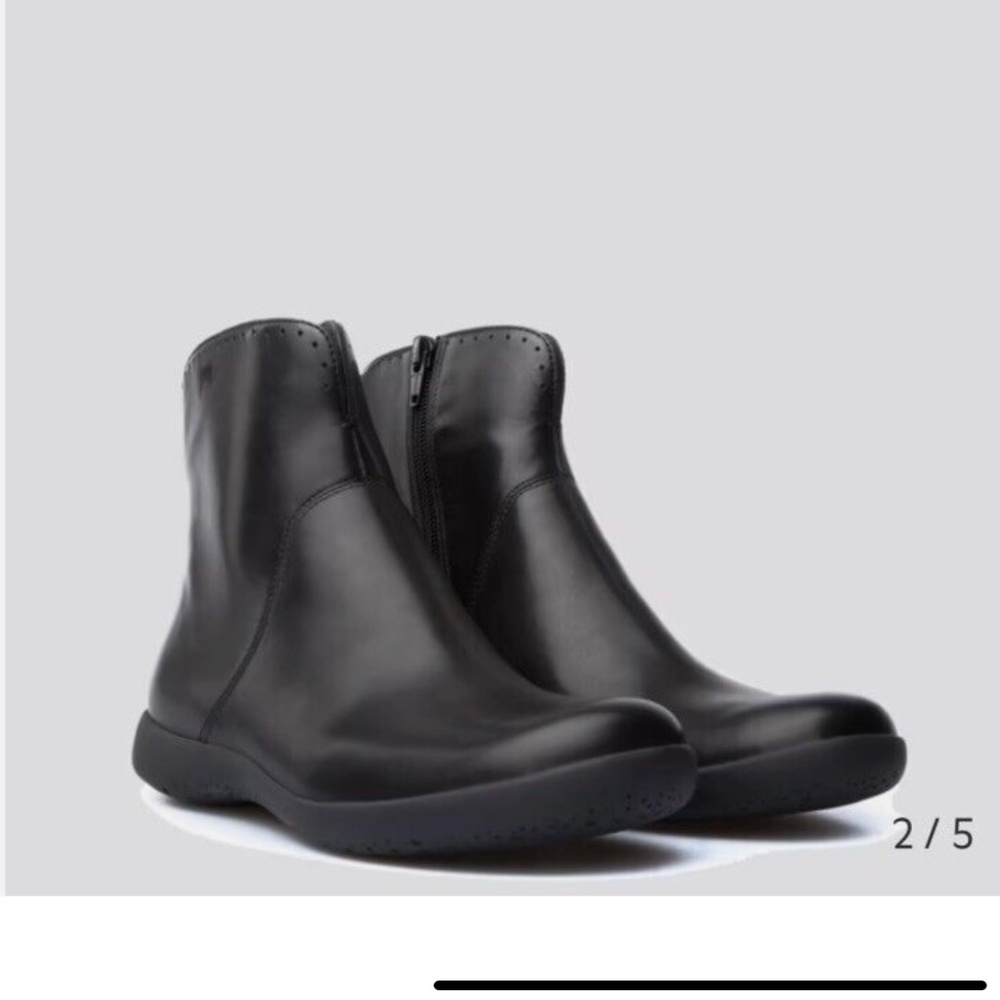 Camper Spiral Comet Ankle Boots in Black